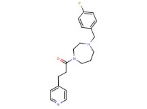 1-(4-fluorobenzyl)-4-[3-(4-pyridinyl)propanoyl]-1,4-diazepane