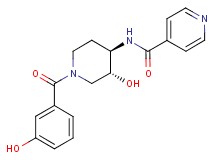 N-[(3R*,4R*)-3-hydroxy-1-(3-hydroxybenzoyl)piperidin-4-yl]isonicotinamide