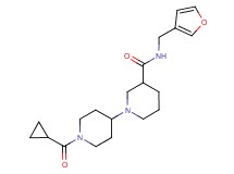 1'-(cyclopropylcarbonyl)-N-(3-furylmethyl)-1,4'-bipiperidine-3-carboxamide