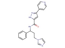 N-[3-(1H-imidazol-1-yl)-1-phenylpropyl]-3-pyridin-4-yl-1H-pyrazole-5-carboxamide