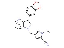 4-{[(3R*,3aR*,7aR*)-3-(1,3-benzodioxol-5-yl)hexahydro-4,7-ethanopyrrolo[3,2-b]pyridin-1(2H)-yl]methyl}-1-methyl-1H-pyrrole-2-carbonitrile