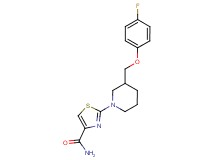 2-{3-[(4-fluorophenoxy)methyl]-1-piperidinyl}-1,3-thiazole-4-carboxamide