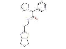 N-[2-(5,6-dihydro-4H-cyclopenta[d][1,3]thiazol-2-yl)ethyl]-2-(3-pyridinyl)-2-(1-pyrrolidinyl)acetamide