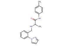 N-(4-methylphenyl)-2-{[2-(1H-pyrazol-1-yl)benzyl]amino}propanamide