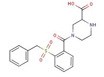 4-[2-(benzylsulfonyl)benzoyl]piperazine-2-carboxylic acid
