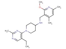 1-(5-ethyl-2-methylpyrimidin-4-yl)-N-[(2-methoxy-4,6-dimethylpyridin-3-yl)methyl]piperidin-4-amine