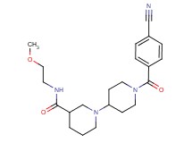 1'-(4-cyanobenzoyl)-N-(2-methoxyethyl)-1,4'-bipiperidine-3-carboxamide