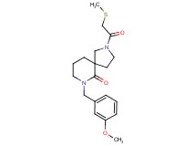 7-(3-methoxybenzyl)-2-[(methylthio)acetyl]-2,7-diazaspiro[4.5]decan-6-one