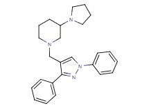 1-[(1,3-diphenyl-1H-pyrazol-4-yl)methyl]-3-(1-pyrrolidinyl)piperidine