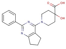 4-hydroxy-1-(2-phenyl-6,7-dihydro-5H-cyclopenta[d]pyrimidin-4-yl)piperidine-4-carboxylic acid