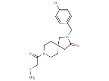 2-(4-chlorobenzyl)-8-[(methylthio)acetyl]-2,8-diazaspiro[4.5]decan-3-one