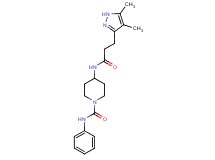 4-{[3-(4,5-dimethyl-1H-pyrazol-3-yl)propanoyl]amino}-N-phenylpiperidine-1-carboxamide