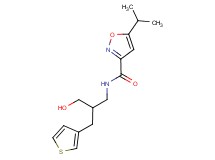 N-[3-hydroxy-2-(3-thienylmethyl)propyl]-5-isopropylisoxazole-3-carboxamide
