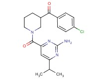 {1-[(2-amino-6-isopropyl-4-pyrimidinyl)carbonyl]-3-piperidinyl}(4-chlorophenyl)methanone