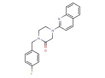 1-(4-fluorobenzyl)-4-(2-quinolinyl)-2-piperazinone
