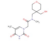 N-{[4-(hydroxymethyl)tetrahydro-2H-pyran-4-yl]methyl}-N-methyl-2-(5-methyl-2,4-dioxo-3,4-dihydro-1(2H)-pyrimidinyl)acetamide