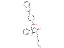 3-{2-[4-(1,3-benzoxazol-2-yl)-1-piperazinyl]-2-oxoethyl}-1-(3-methoxypropyl)-3-phenyl-2,5-pyrrolidinedione