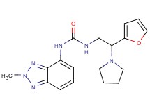 N-[2-(2-furyl)-2-pyrrolidin-1-ylethyl]-N'-(2-methyl-2H-1,2,3-benzotriazol-4-yl)urea