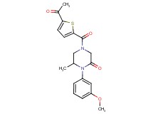 4-[(5-acetyl-2-thienyl)carbonyl]-1-(3-methoxyphenyl)-6-methyl-2-piperazinone