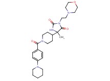 5-methyl-3-[2-(4-morpholinyl)ethyl]-5-{1-[4-(1-piperidinyl)benzoyl]-4-piperidinyl}-2,4-imidazolidinedione