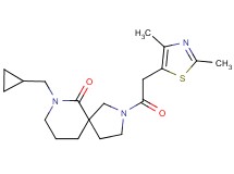 7-(cyclopropylmethyl)-2-[(2,4-dimethyl-1,3-thiazol-5-yl)acetyl]-2,7-diazaspiro[4.5]decan-6-one