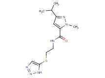 3-isopropyl-1-methyl-N-[2-(1H-1,2,3-triazol-5-ylthio)ethyl]-1H-pyrazole-5-carboxamide