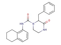 2-benzyl-3-oxo-N-(5,6,7,8-tetrahydronaphthalen-1-yl)piperazine-1-carboxamide
