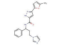 N-[3-(1H-imidazol-1-yl)-1-phenylpropyl]-3-(5-methyl-2-furyl)-1H-pyrazole-5-carboxamide