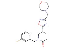 1-(3-fluorobenzyl)-5-[3-(4-morpholinylmethyl)-1,2,4-oxadiazol-5-yl]-2-piperidinone