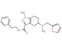 5-[(2-furylmethyl)(methyl)amino]-1-methyl-N-(2-phenylethyl)-4,5,6,7-tetrahydro-1H-indazole-3-carboxamide
