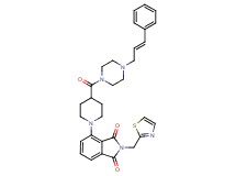 4-[4-({4-[(2E)-3-phenyl-2-propen-1-yl]-1-piperazinyl}carbonyl)-1-piperidinyl]-2-(1,3-thiazol-2-ylmethyl)-1H-isoindole-1,3(2H)-dione