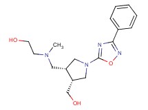2-[{[(3R*,4R*)-4-(hydroxymethyl)-1-(3-phenyl-1,2,4-oxadiazol-5-yl)pyrrolidin-3-yl]methyl}(methyl)amino]ethanol
