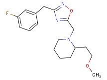 1-{[3-(3-fluorobenzyl)-1,2,4-oxadiazol-5-yl]methyl}-2-(2-methoxyethyl)piperidine