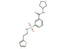 N-cyclopentyl-3-({[2-(2-thienyl)ethyl]amino}sulfonyl)benzamide