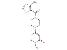 2-methyl-5-{4-[(4-methyl-1,2,3-thiadiazol-5-yl)carbonyl]-1-piperazinyl}-3(2H)-pyridazinone