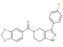 5-(1,3-benzodioxol-5-ylcarbonyl)-3-(4-fluorophenyl)-4,5,6,7-tetrahydro-1H-pyrazolo[4,3-c]pyridine