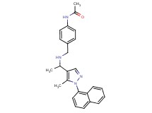 N-{4-[({1-[5-methyl-1-(1-naphthyl)-1H-pyrazol-4-yl]ethyl}amino)methyl]phenyl}acetamide