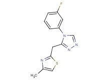 4-(3-fluorophenyl)-3-[(4-methyl-1,3-thiazol-2-yl)methyl]-4H-1,2,4-triazole