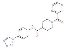 1-(pyrazin-2-ylcarbonyl)-N-[4-(1H-tetrazol-1-yl)phenyl]piperidine-4-carboxamide