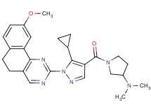 1-{[5-cyclopropyl-1-(9-methoxy-5,6-dihydrobenzo[h]quinazolin-2-yl)-1H-pyrazol-4-yl]carbonyl}-N,N-dimethyl-3-pyrrolidinamine