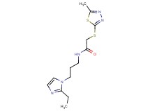 N-[3-(2-ethyl-1H-imidazol-1-yl)propyl]-2-[(5-methyl-1,3,4-thiadiazol-2-yl)thio]acetamide