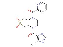 (4aS*,7aR*)-1-[(4-methyl-1H-imidazol-5-yl)carbonyl]-4-(2-pyridinylcarbonyl)octahydrothieno[3,4-b]pyrazine 6,6-dioxide