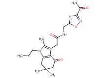 5-({[(2,6,6-trimethyl-4-oxo-1-propyl-4,5,6,7-tetrahydro-1H-indol-3-yl)acetyl]amino}methyl)-1,2,4-oxadiazole-3-carboxamide