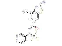 2-amino-4-methyl-N-(2,2,2-trifluoro-1-pyridin-3-ylethyl)-1,3-benzothiazole-6-carboxamide