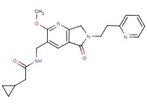 2-cyclopropyl-N-{[2-methoxy-5-oxo-6-(2-pyridin-2-ylethyl)-6,7-dihydro-5H-pyrrolo[3,4-b]pyridin-3-yl]methyl}acetamide
