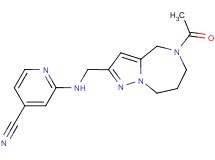 2-{[(5-acetyl-5,6,7,8-tetrahydro-4H-pyrazolo[1,5-a][1,4]diazepin-2-yl)methyl]amino}isonicotinonitrile