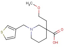 3-(2-methoxyethyl)-1-(3-thienylmethyl)-3-piperidinecarboxylic acid