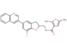 N-{[7-fluoro-5-(3-quinolinyl)-2,3-dihydro-1-benzofuran-2-yl]methyl}-2,5-dimethyl-3-furamide