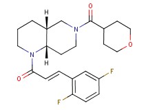 (4aR*,8aS*)-1-[(2E)-3-(2,5-difluorophenyl)-2-propenoyl]-6-(tetrahydro-2H-pyran-4-ylcarbonyl)decahydro-1,6-naphthyridine