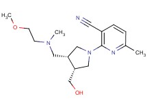 2-((3R*,4R*)-3-(hydroxymethyl)-4-{[(2-methoxyethyl)(methyl)amino]methyl}pyrrolidin-1-yl)-6-methylnicotinonitrile